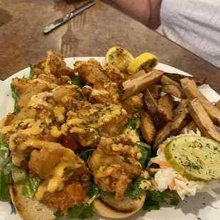 Po&apos; Boy sandwich with fries