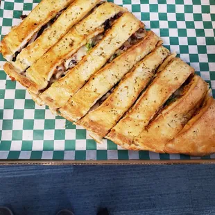 Calzone - Yes... a small pizza folded in half.