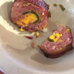 Bacon Wrapped Cheese Stuffed Sausage