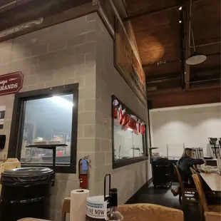 Where they prep the meat to see