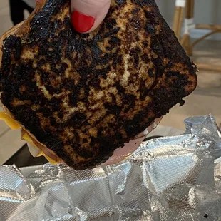 Burnt Monte Cristo Sandwich