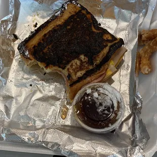 Burnt Monte Cristo Sandwich