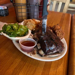 5 Ribs + Pulled Pork, Collard Greens, Jambalaya