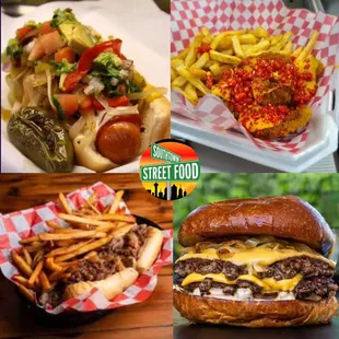 a variety of food items