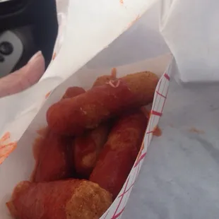 Mozzarella sticks with Mild Sauce. First time for everything