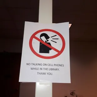 This sign means nothing to patrons or the Library.