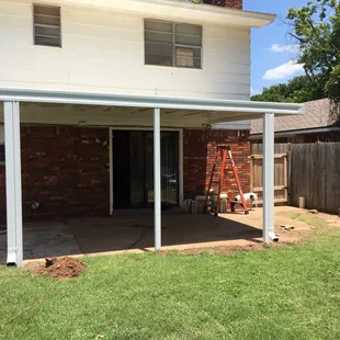 Patio cover after they finished, provides a lot of shade!