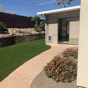 a house with a small garden
