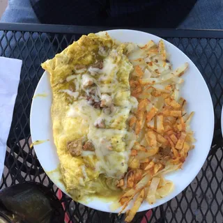 Pork Chili Verde Omelet