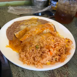 2 Shredded Beef Enchiladas