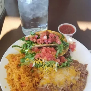 2 Shredded Beef Tacos