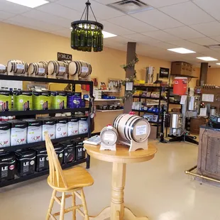 Wine kits and oak barrels!