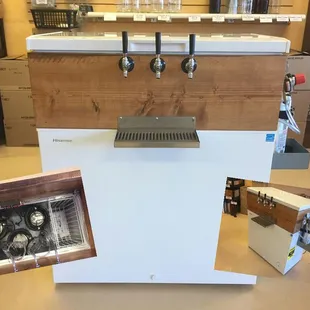 Need a kegerator?  We can get you set up with one of ours or help you build your own!