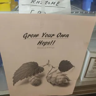 Grow your own hops. Here we go again.