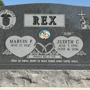 Dark Cloud Gray Granite. In Memorial Park Cemetery