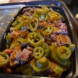 Spicy brisket Mac n cheese