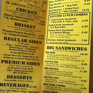New menu!