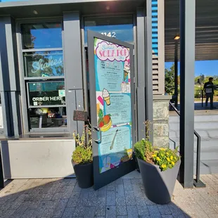 the front of the store