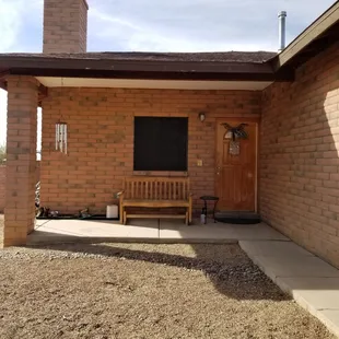 These are the installed screens. They are custom made to fit my windows and there were lots of color choices!!