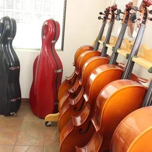 Excellent quality cellos and cases