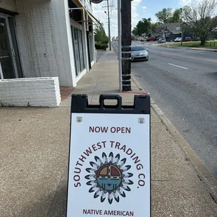 Sign outside the store