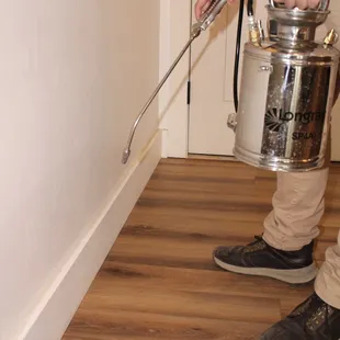 Pest control baseboard in Rio Rancho, New Mexico.