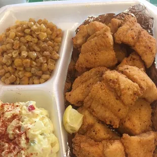 Catfish nugget dinner
