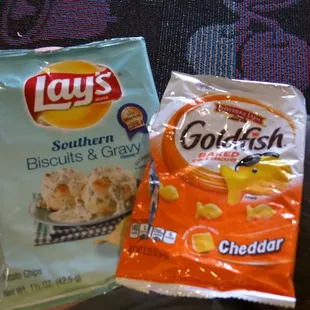 Snacks from the machine while waiting for race 12 at Santa Anita.