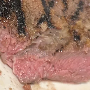 Medium rare ribeye