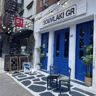 Outside (there is also outdoor seating)