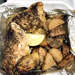 Oven roasted lemon chicken