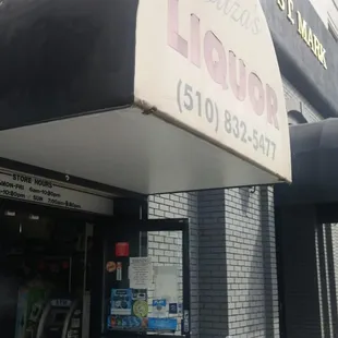 the front of the store