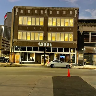 Exterior of Hotel. Picture taking across the street in pay by the day parking lot for customers.