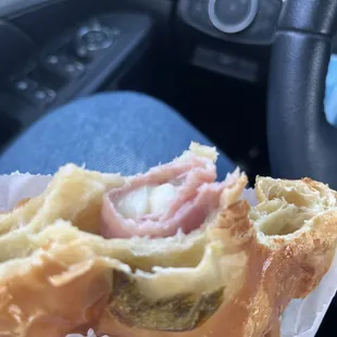 Jalapeño ham and cheese croissant