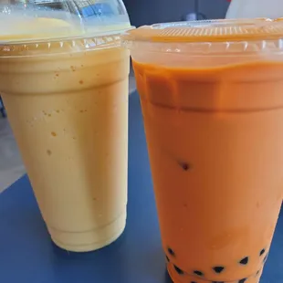 Mango smoothie y thai iced tea w boberp