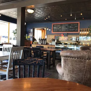 the dining area of the restaurant