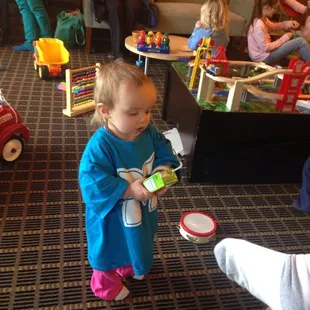 Snacks and an indoor playground