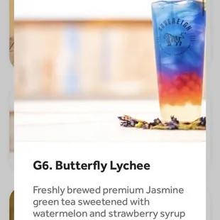 G6. Butterfly Lychee Tea