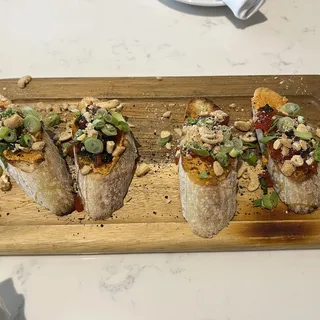 Cashew Pimento Crostinis (4)*