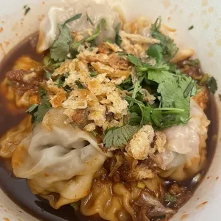 Spicy wontons