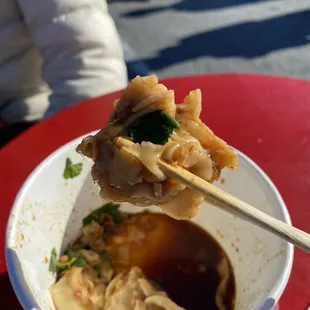 Spicy wontons