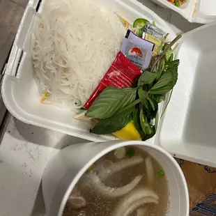 Beef Pho and a side of Fried Rice!