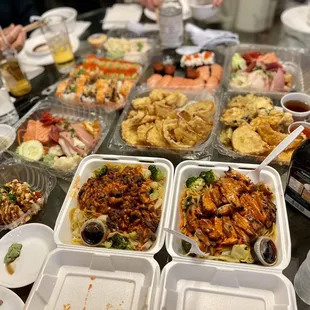 Thank you, Amanda for picking up all the sushi andddd yakisoba (beef and chicken) from Soy Grill.