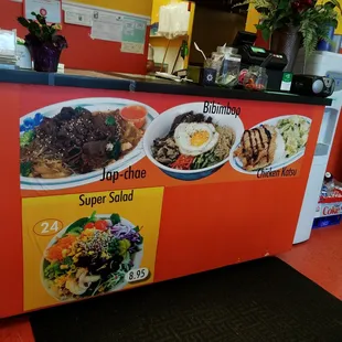 a variety of food items