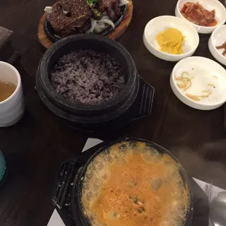 BBQ Short Ribs and Mushroom Tofu