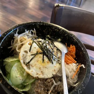 Hot Stone Pot Tofu Bibimbap