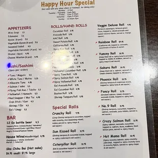 Happy Hour Menu