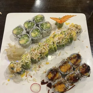 AAC, vegetable roll, sweet potato roll