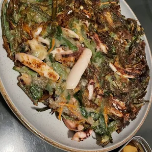 Seafood pancake