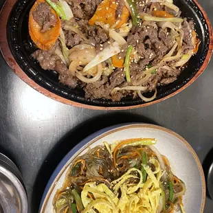 Bulgogi and an order of japchae